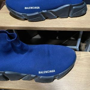 Rare color way balenciaga runner socks blue
